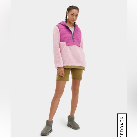 NWT UGG Iggy Sherpa Half Zip Pullover - Picture 4 of 6